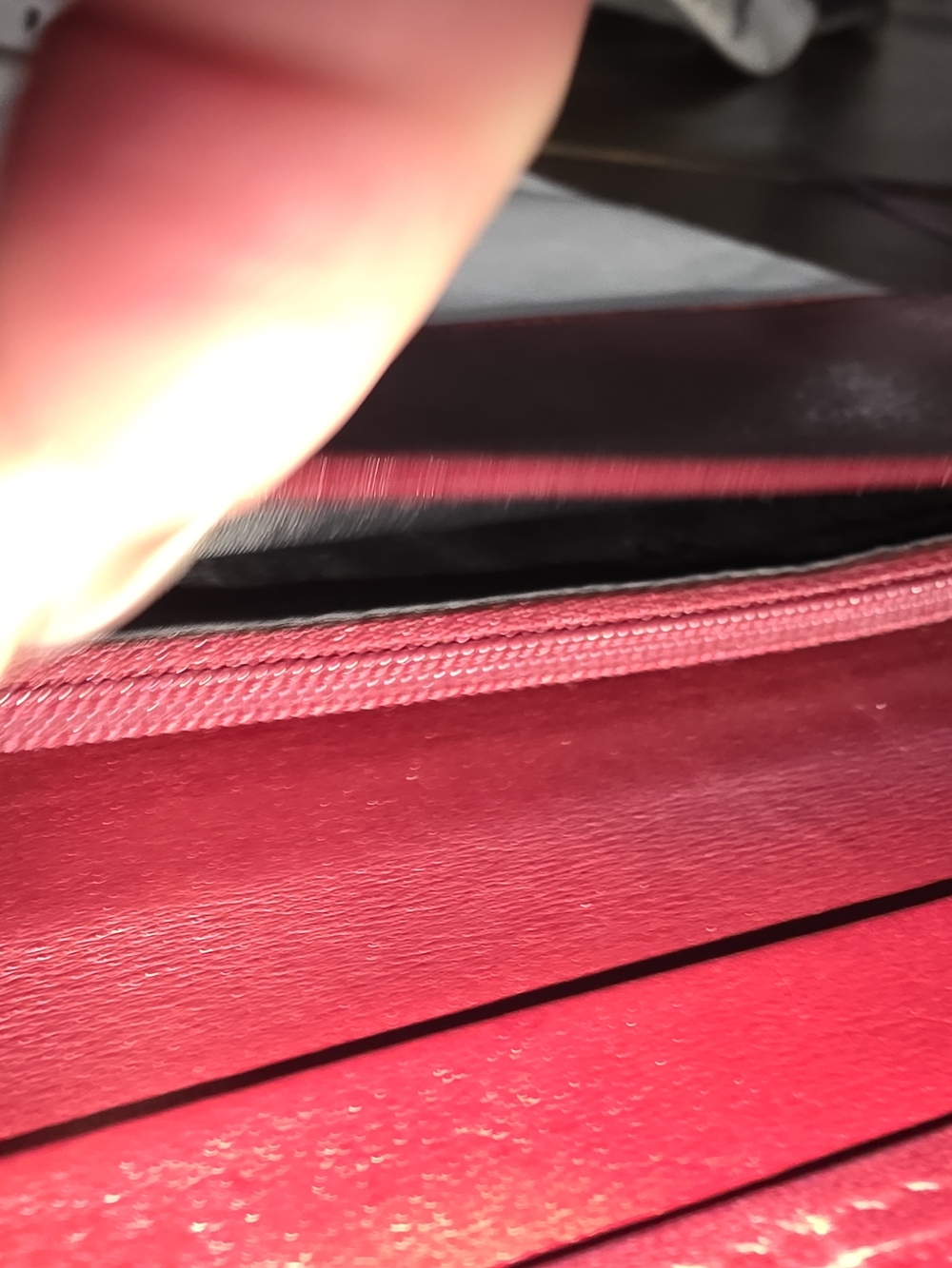 Dior Red Leather Clutch Wallet with Gold Hardware - Picture 12 of 12